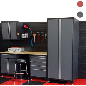 Arredamento officina sistema garage SOGI GRG-COMP disponibile in grigio o rosso