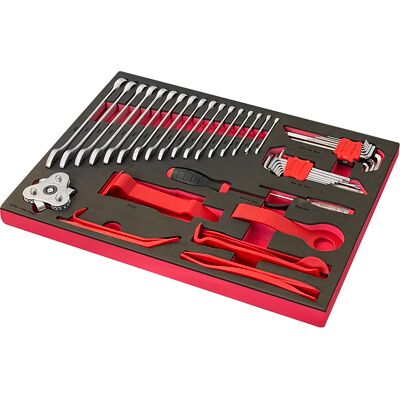 Assortimento di 49 utensili SOGI TER-32 - set di chiavi esagonali, Torx, poligonali - estrattori tappezzeria per auto Assortimento di 49 utensili SOGI TER-32 - set di chiavi esagonali, Torx, poligonali - estrattori tappezzeria per auto