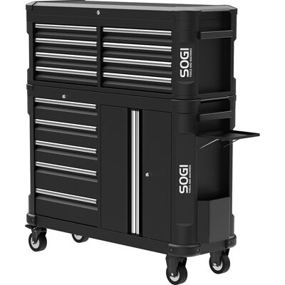 KIT Cassettiera + carrello portautensili SOGI X6 - 8+5 cassetti - 1 vano 2 ripiani - 4 ruote e maniglie per il trasporto KIT Cassettiera + carrello portautensili SOGI X6 - 8+5 cassetti - 1 vano 2 ripiani - 4 ruote e maniglie per il trasporto