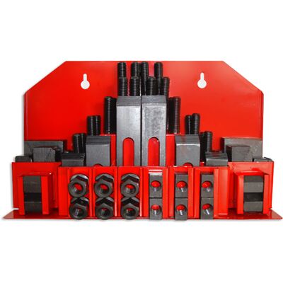 Kit di staffaggio SOGI Y170-12 per fresatrice e trapano a colonna - 58 pezzi - cava 12 mm Kit di staffaggio SOGI Y170-12 per fresatrice e trapano a colonna - 58 pezzi - cava 12 mm
