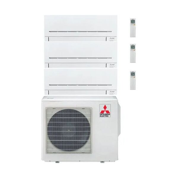 climatizzatore/condizionatore mitsubishi electric multisplit trial parete linea plus  7000 btu mxz-3f68vf + msz-ap25vg+msz-ap25vg+msz-ap25vg wifi incluso