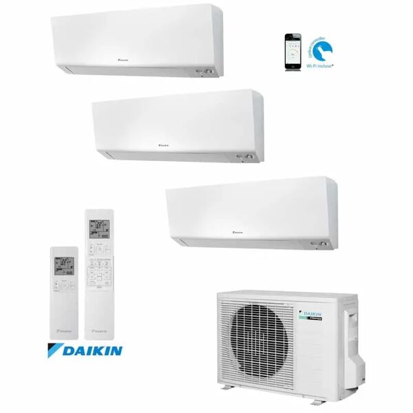 climatizzatore condizionatore trialsplit daikin perfera 3mxm52n + ftxm25r + ftxm25r + ftxm25r modello 2021 wifi incluso