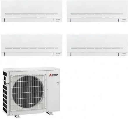 climatizzatore/condizionatore mitsubishi electric quadrisplit parete linea plus 12000 btu mxz-4f72vf + msz-ap25vg+msz-ap25vg+msz-ap25vg+msz-ap35vg