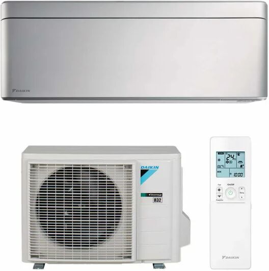 Climatizzatore Condizionatore Daikin Monosplit parete 12000 btu Stylish NUOVO 2024 FTXA35CS RXA35A colore Argento Silver A+++ WI-FI INCLUSO