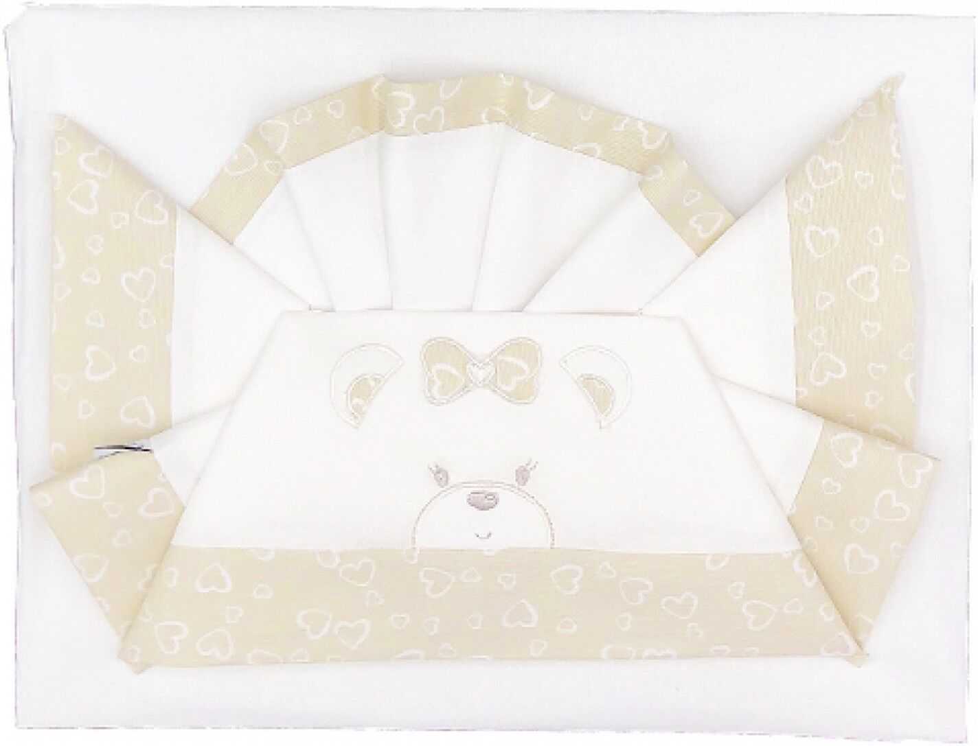 Andy & Helen Set Lenzuola Andy & Helen per Lettino Ricamato D52 3 pz Beige Andy & Helen Set Lenzuola Andy & Helen per Lettino Ricamato D52 3 pz Beige