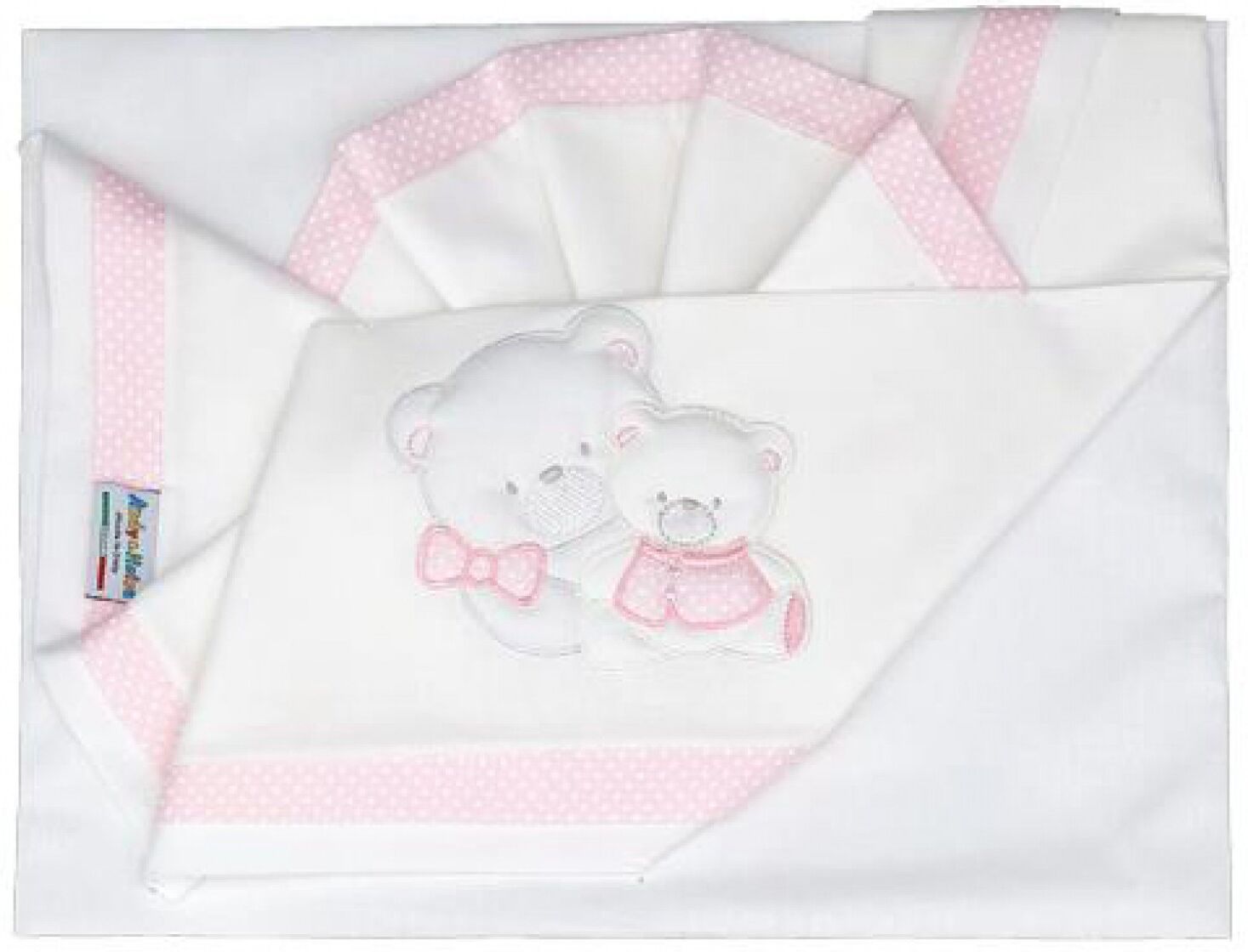 Andy & Helen Set Lenzuola Andy & Helen per Culla Ricamato D35 3 pz Rosa Andy & Helen Set Lenzuola Andy & Helen per Culla Ricamato D35 3 pz Rosa