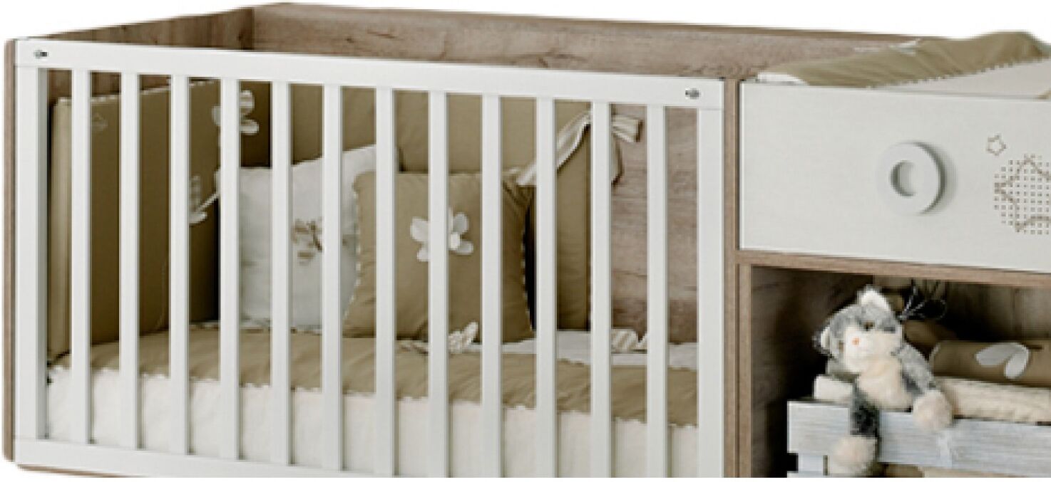 Ros Mini Set Tessile per Lettino Trasformabile Ros Mini Tic Rustico Ros Mini Set Tessile per Lettino Trasformabile Ros Mini Tic Rustico