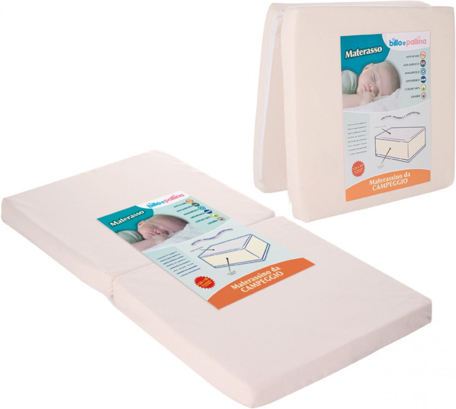 Billo e Pallina Materasso per Lettino da Campeggio h6 Billo e Pallina Billo e Pallina Materasso per Lettino da Campeggio h6 Billo e Pallina