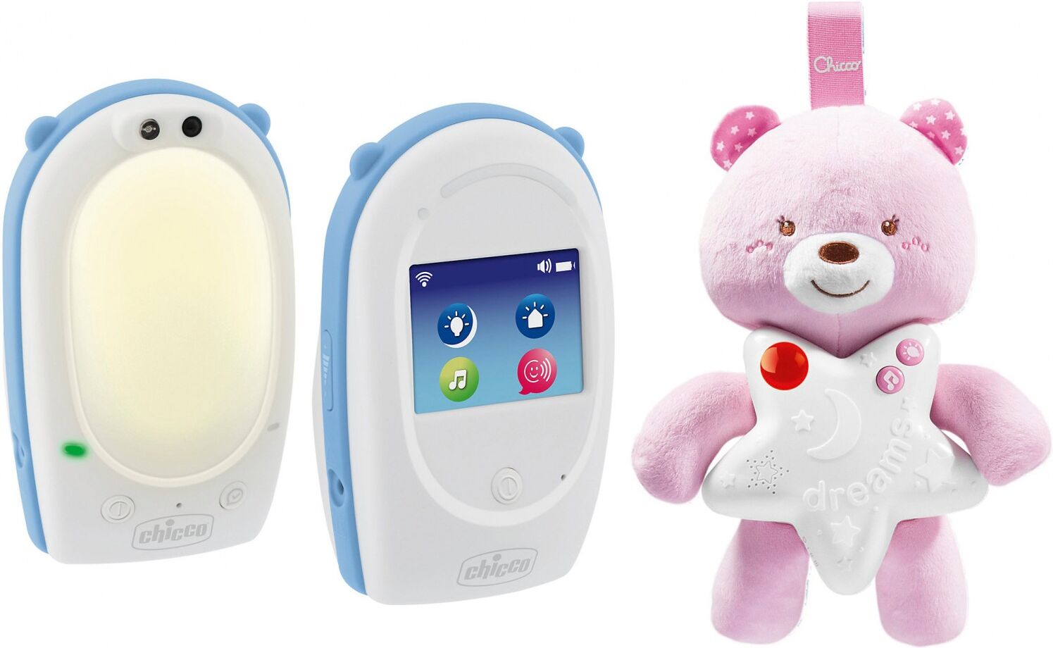 Chicco Baby Monitor e Peluche Luminoso Chicco Goodnight Friends Rosa