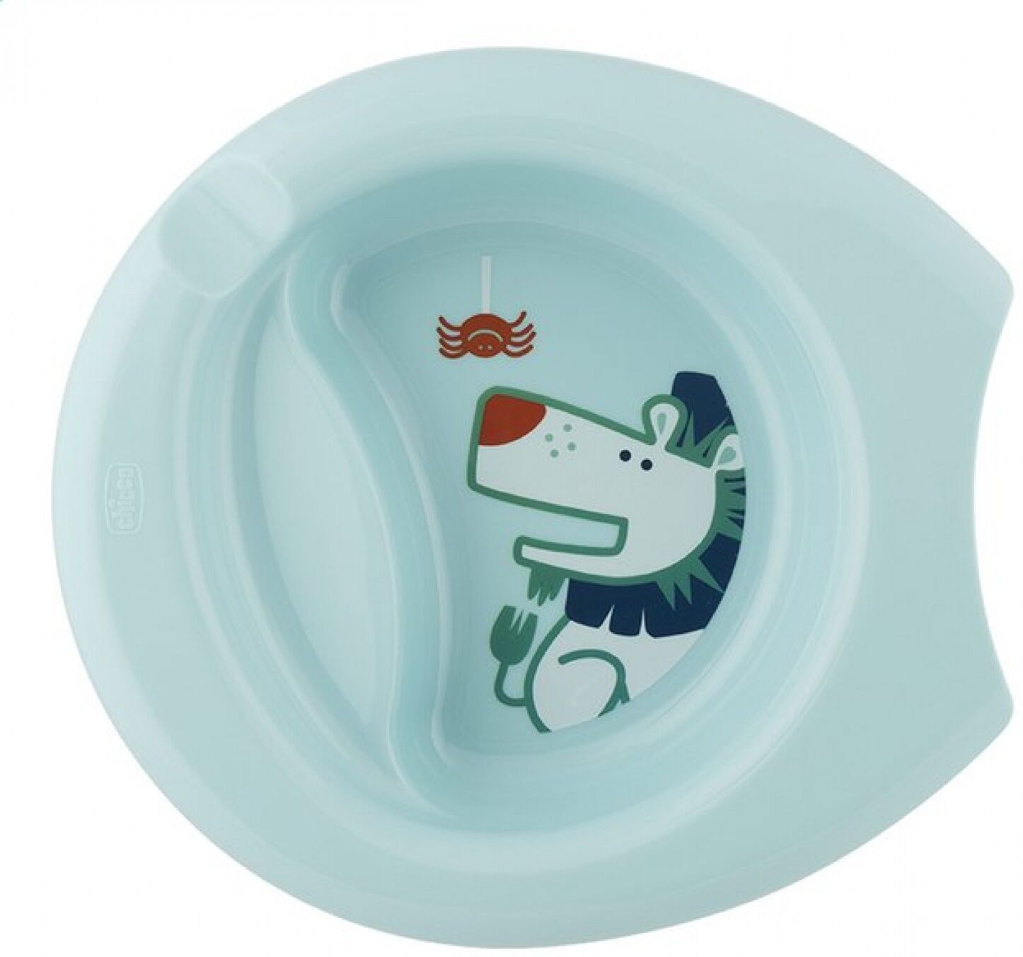 Chicco Ciotola Chicco Easy Feeding Plate Leone Celeste Chicco Ciotola Chicco Easy Feeding Plate Leone Celeste