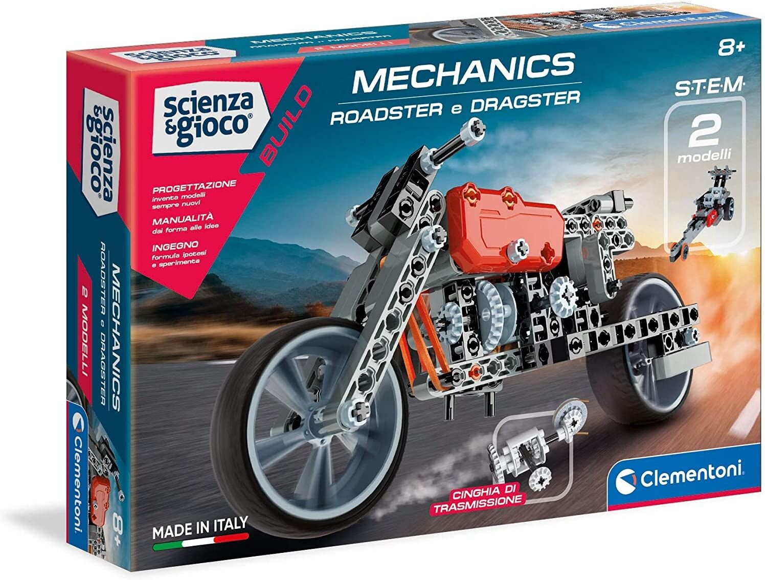 Clementoni Set di Costruzioni Clementoni Mechanics Roadster e Dragster Clementoni Set di Costruzioni Clementoni Mechanics Roadster e Dragster
