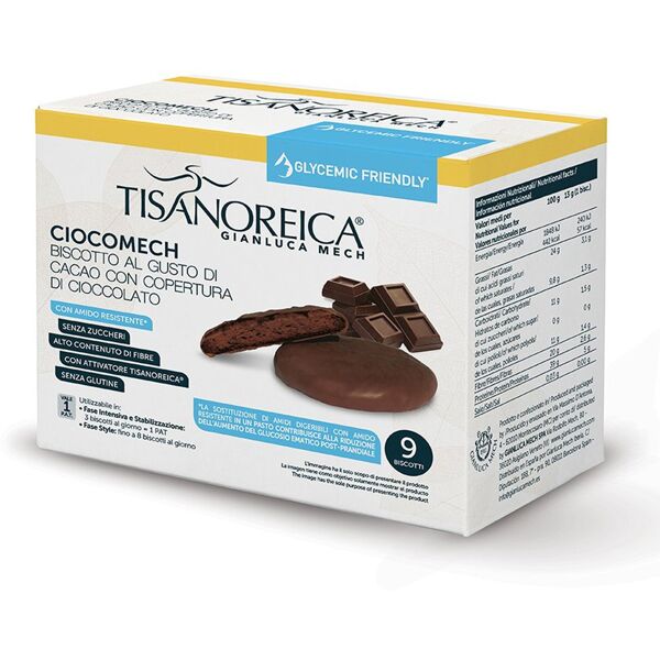 tisanoreica ciocomech cioccolato fondente 9 biscotti