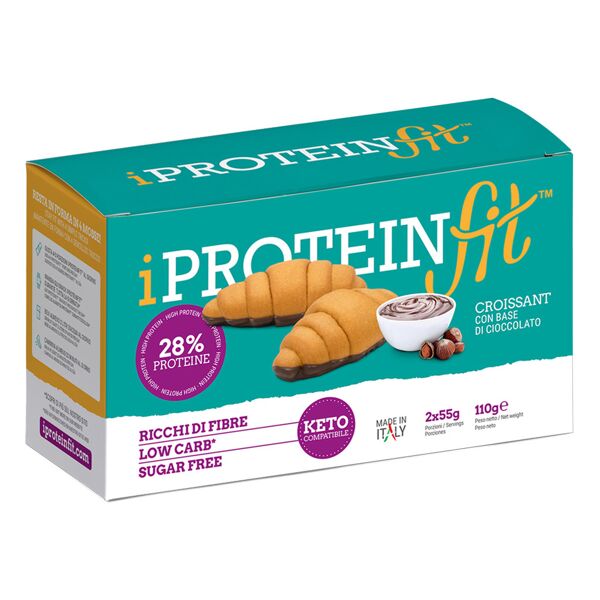 i proteinfit croissant con base di cioccolato 2 x 55 gr