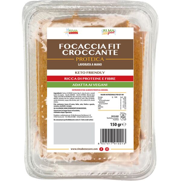 ri.ma benessere focaccia fit croccante proteica 150 gr