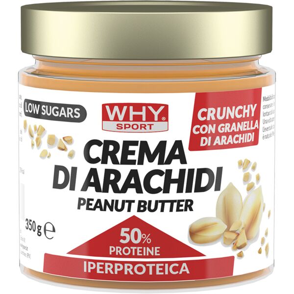 why sport crema di arachidi iperproteica crunchy 350 gr