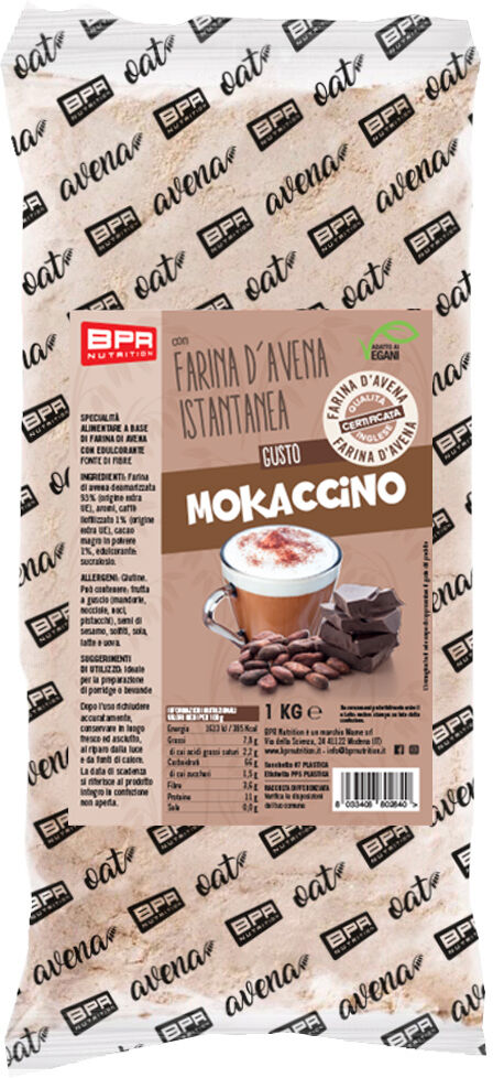 bpr nutrition farina di avena istantanea aromatizzata 1 kg mokaccino