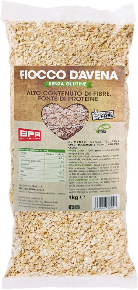 bpr nutrition fiocco d'avena senza glutine 1 kg