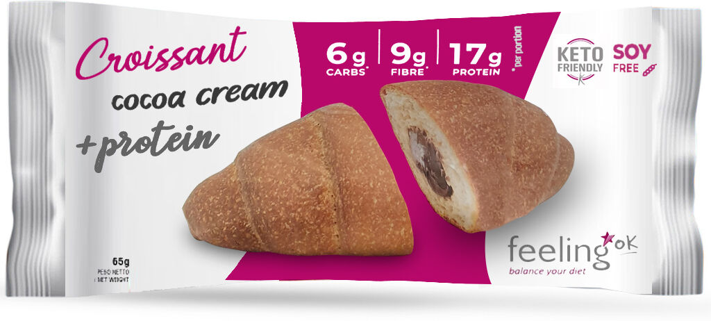 Feeling Ok Croissant Ripieno Al Cacao + Protein 65 Gr