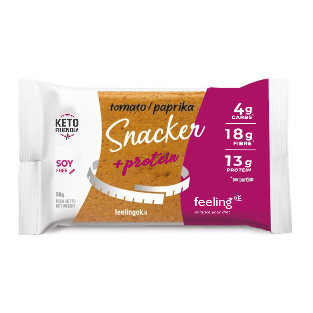 Feeling Ok Snacker + Protein 50 Gr Pomodoro-Paprika