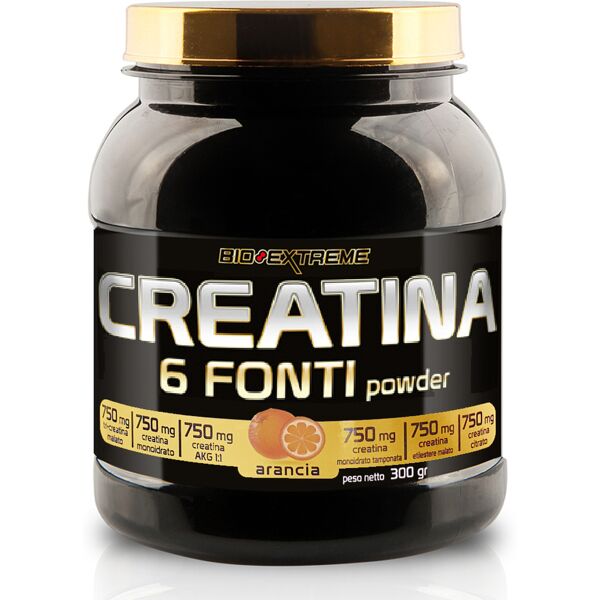 bio extreme creatina 6 fonti powder 300 gr arancia