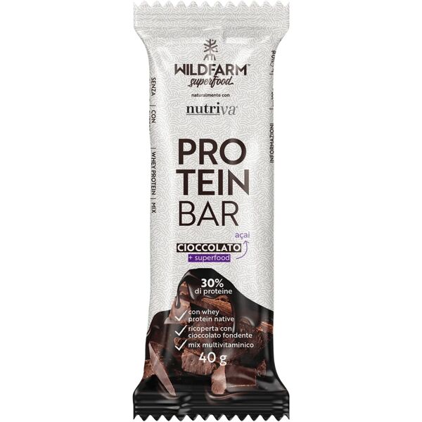 wildfarm protein bar cioccolato acai 40 gr