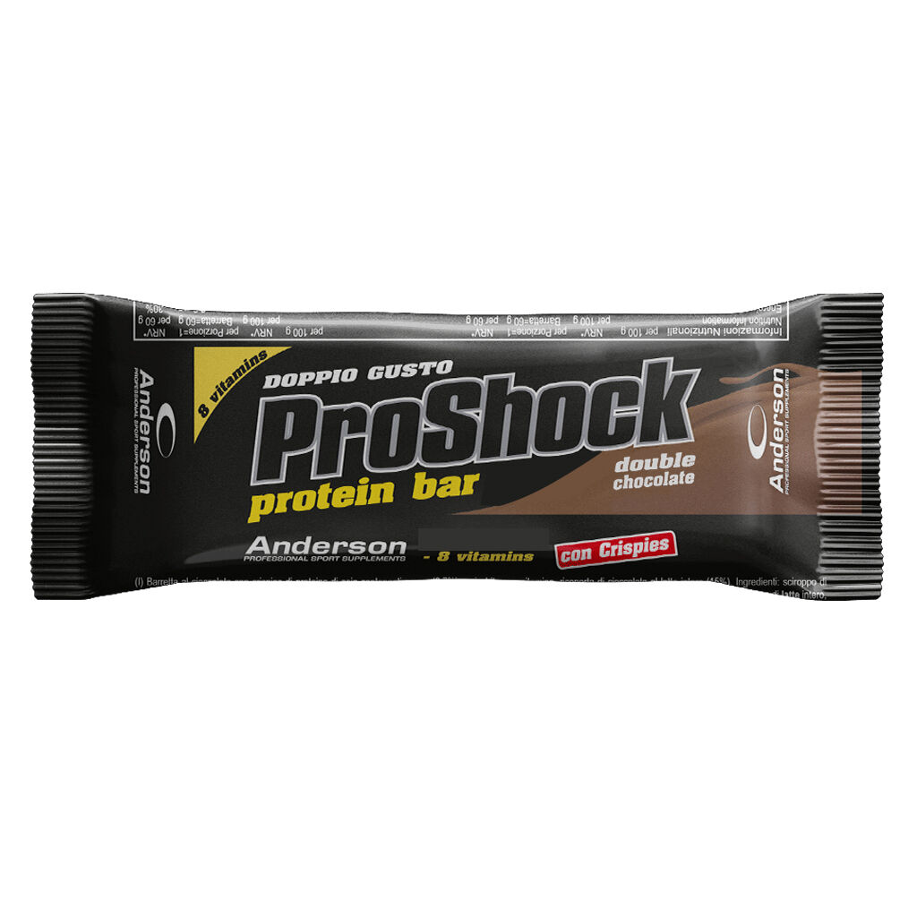 anderson pro shock protein bar 60 gr doppio cioccolato