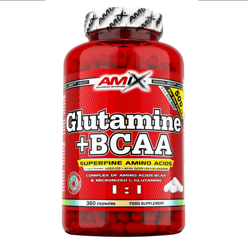 amix glutamine + bcaa 360 cps
