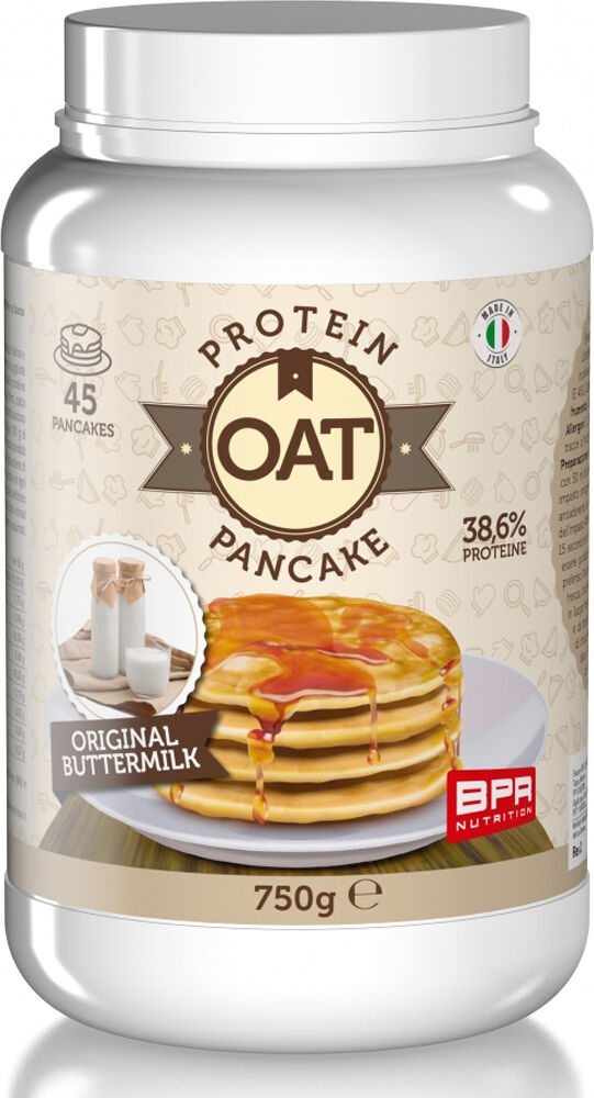 bpr nutrition oat protein pancake 750 gr original buttermilk