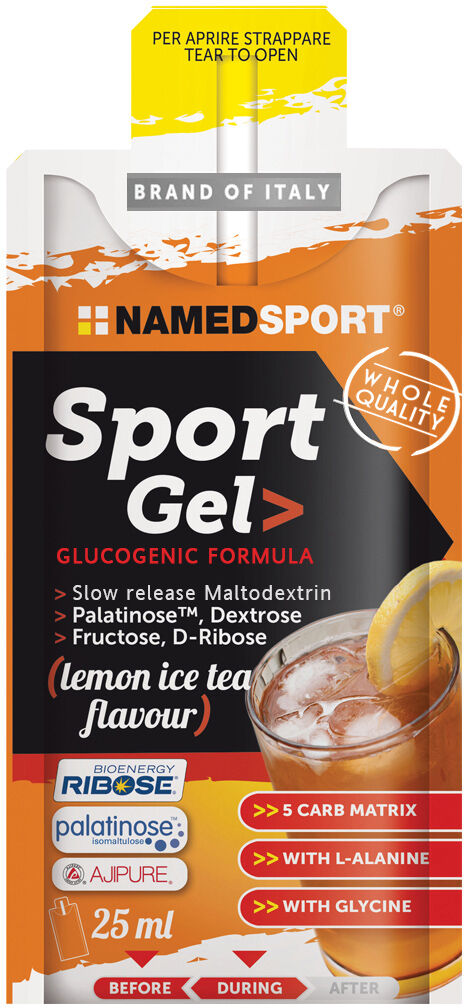 named sport gel glucogenic formula 25 ml lemon ice tea