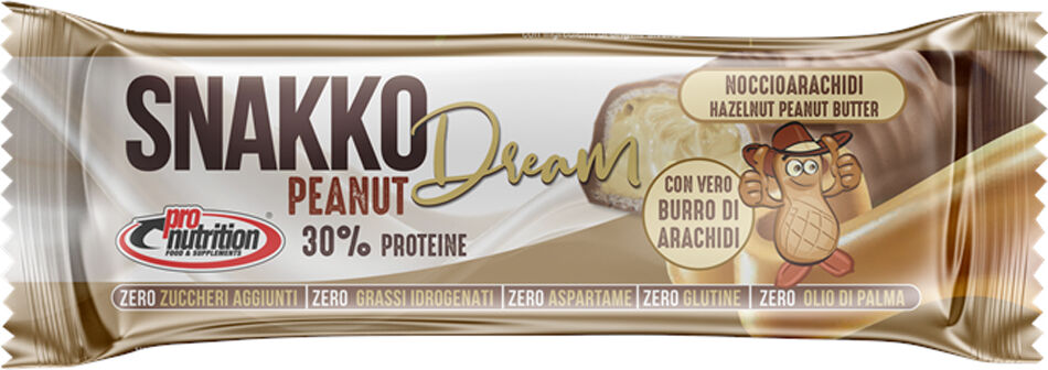 pro nutrition food pro nutrition snakko fit nocciola arachidi 30 gr