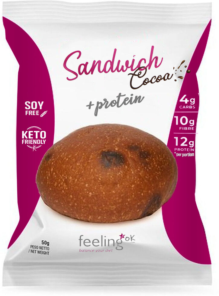 Feeling Ok Sandwich + Protein 50 Gr Cacao