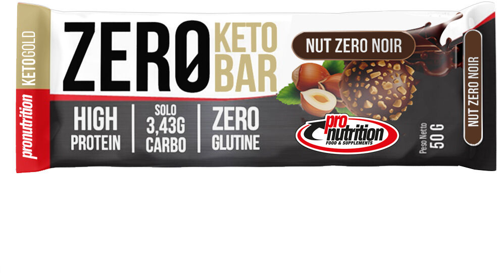 Pro Nutrition Food Pro Nutrition Zero Keto Bar 50 Gr Nut Zero Noir