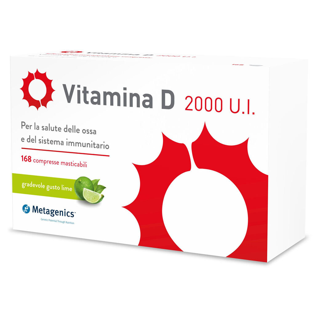 Metagenics Vitamina D 2000 U.I. 168 Cpr Masticabili Lime