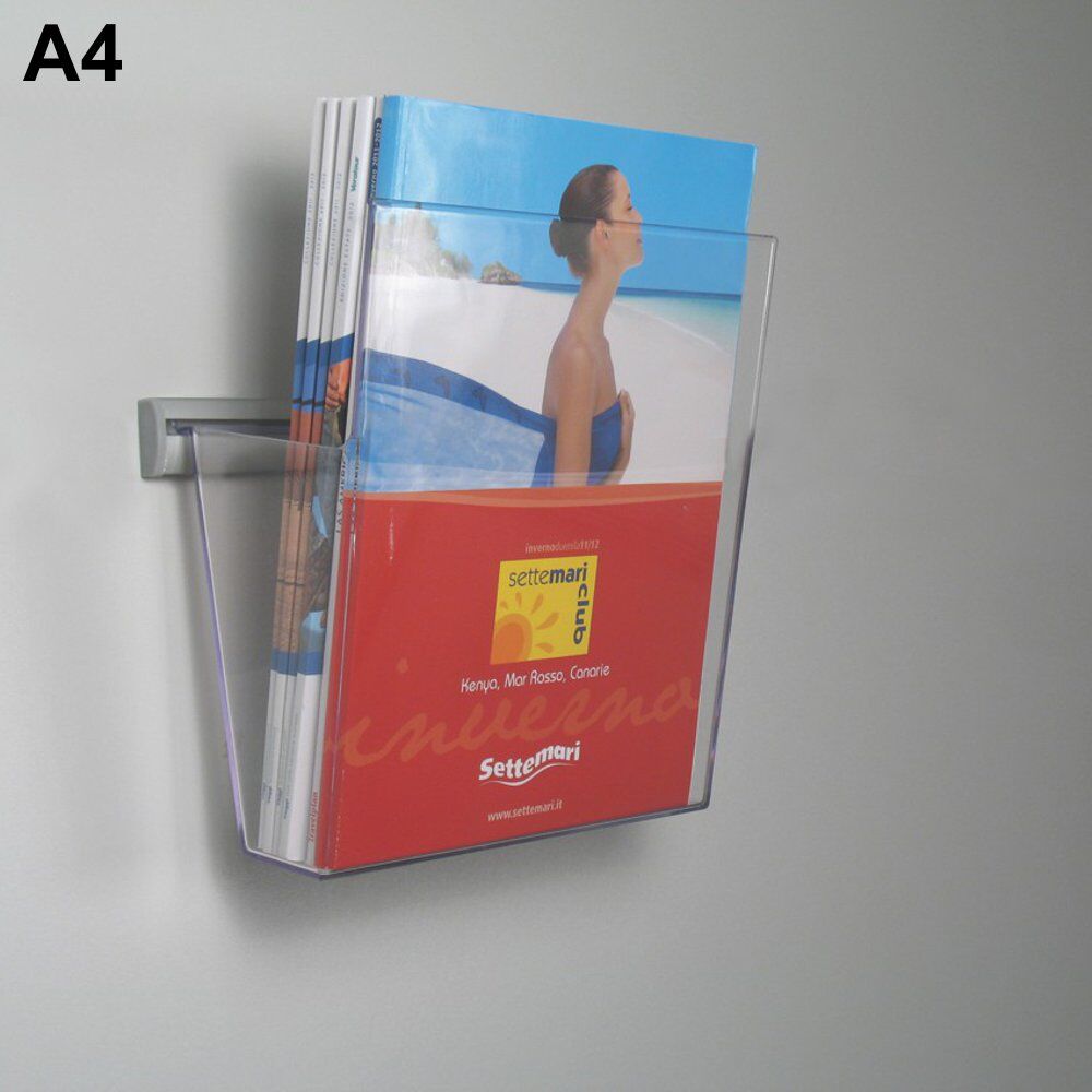 Portadepliant con barra di supporto a parete "Economy" 1 tasca A4 (21x29.7 cm.)