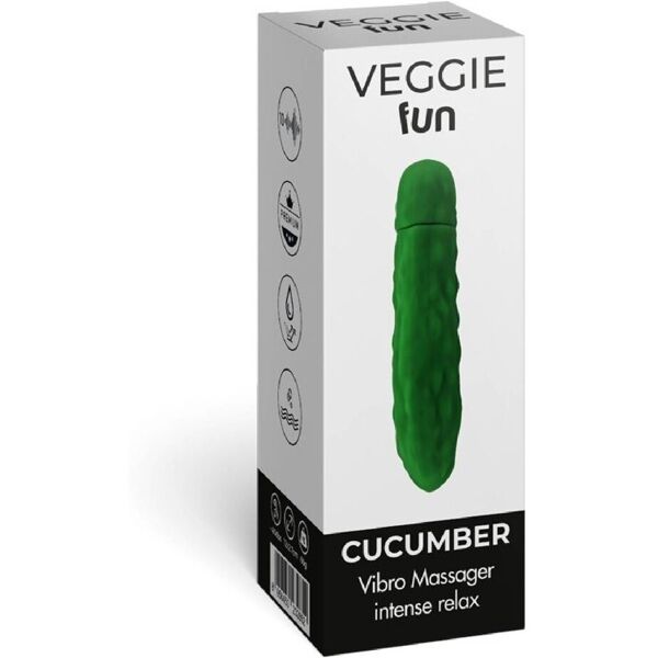 lr company veggie fun cucumber vibro massager intense relax 1 pezzo