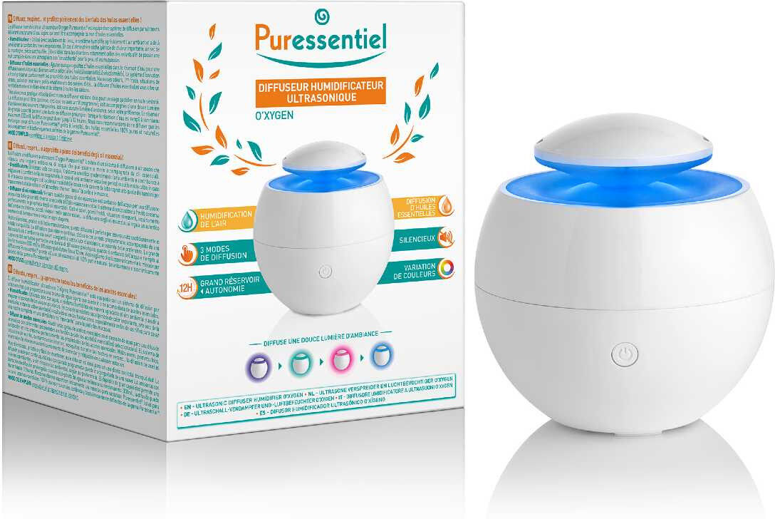 puressentiel diffusore umidificatore ultrasonico oxygen