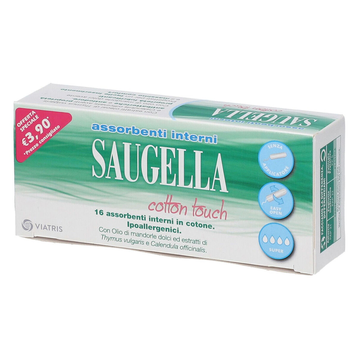 Saugella Assorbenti Interni Cotton Touch Super 16 Pezzi