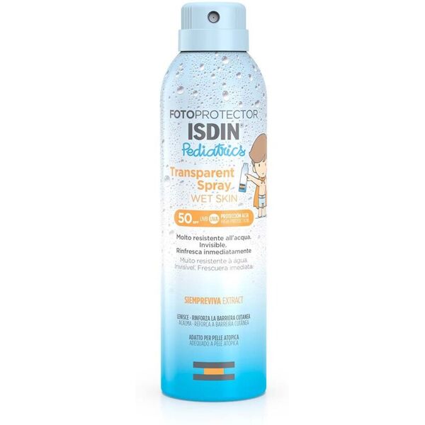 isdin fotoprotector pediatrics transparent spray wet skin spf50 250ml