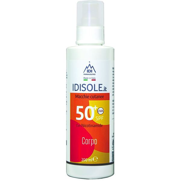 idisole-it crema solare spf50+ macchie cutanee 200ml