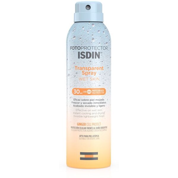 isdin fotoprotector transparent spray solare wet skin spf30 250ml