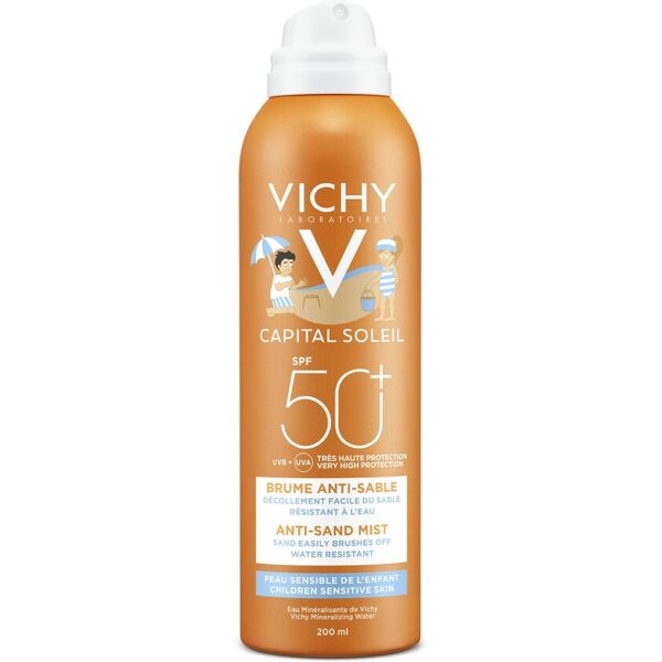 vichy capital soleil spray anti-sabbia per bambini spf 50 200ml