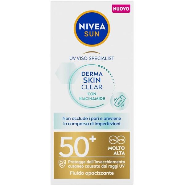 nivea sun uv face derma skin clear spf50+ 40ml