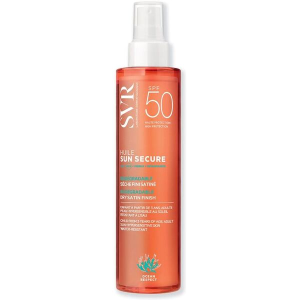 svr sun secure huile seche olio solare spf50+ 200ml