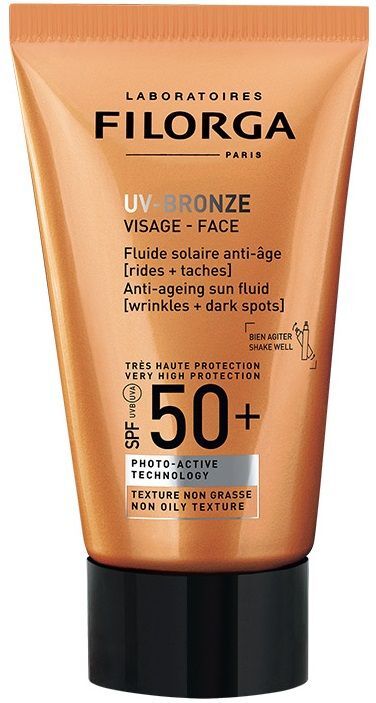 filorga uv-bronze visage fluido solare viso antietà spf50+ 40ml