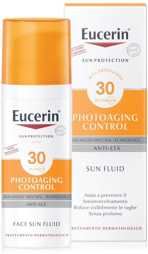 eucerin sun fluido viso antietà spf30 50ml