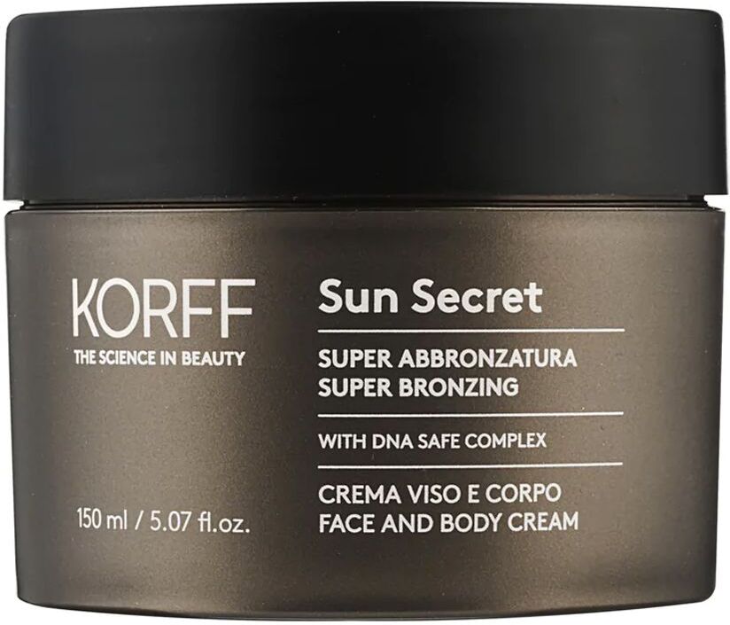 korff sun secret crema viso e corpo super abbronzatura 150ml