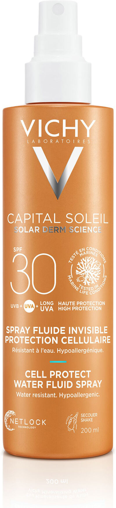 vichy capital soleil cell protect fluido ultra leggero spray spf30 200ml