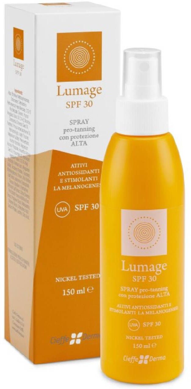 cieffe derma lumage spf30 spray pro-tanning protezione alta 150ml