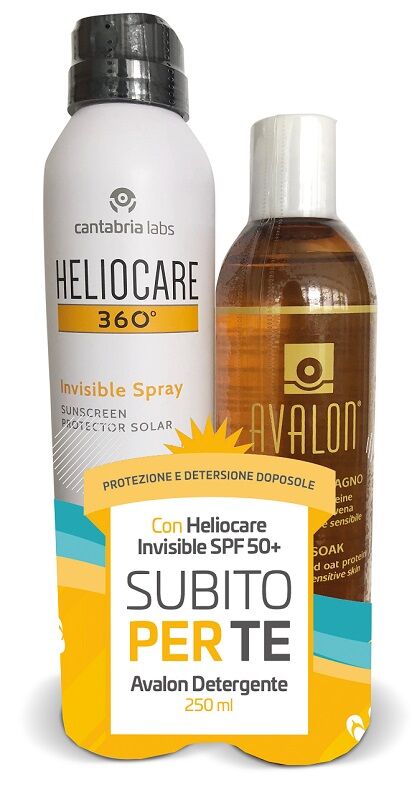 heliocare invisible spray sunscreen protector spf50+ 200ml e avalon detergente fluido 250ml