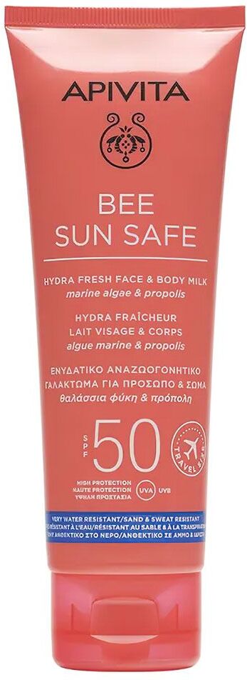 apivita be sun safe hydra fresh viso e corpo latte solare spf50 travel size 100ml